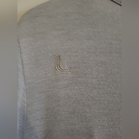 Gray Long Sleeve Henley Shirt - Picture 2 of 4
